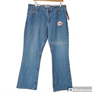 NWT Levi Strauss mid rise boot cut short misses  blue jean size 16 FLAW